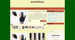 Desktop Screenshot of greatbilliards.com