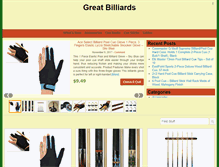 Tablet Screenshot of greatbilliards.com
